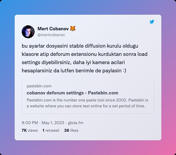 Bunun için "@mertcobanov" adlı kullanıcının verdiği ipuçlarını deneyelim: Öncelikle bu tweet içindeki dosyayı PC'nize kurmalısınız. Kaynak fotoğrafın altında...