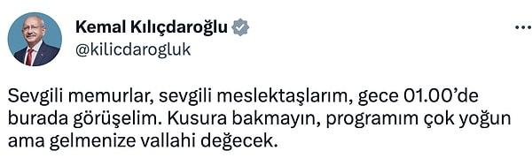 Kemal Kılıçdaroğlu videolarına devam ediyor. Dünün videosunun biraz geç geleceğini duyurdu.