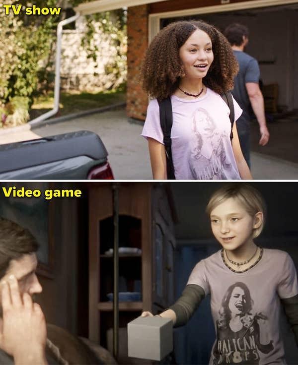 14. The Last of Us dizisinde Sarah'ın giydiği tişört, oyundaki karakterin giydiği tişörtle aynıdır.
