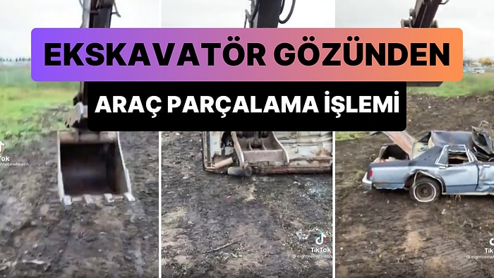 Ekskavatör Gözünden Hurdaya Ayrılan Araçların Büyük Bir Titizlikle Parçalanma Anları