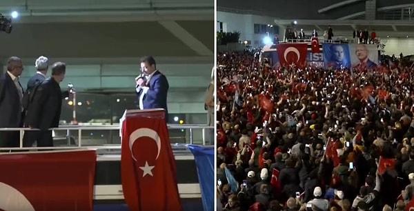 Erzurum dönüşü İstanbul'da Sabiha Gökçen Havalimanında konuşan Ekrem İmamoğlu, kendisine saldıran grubun "azmettirildiğini" söylerken, o kendisini karşılayan kalabalık da '"Hizbullah'ın p..leri yıldıramaz bizleri" şeklinde slogan attılar.