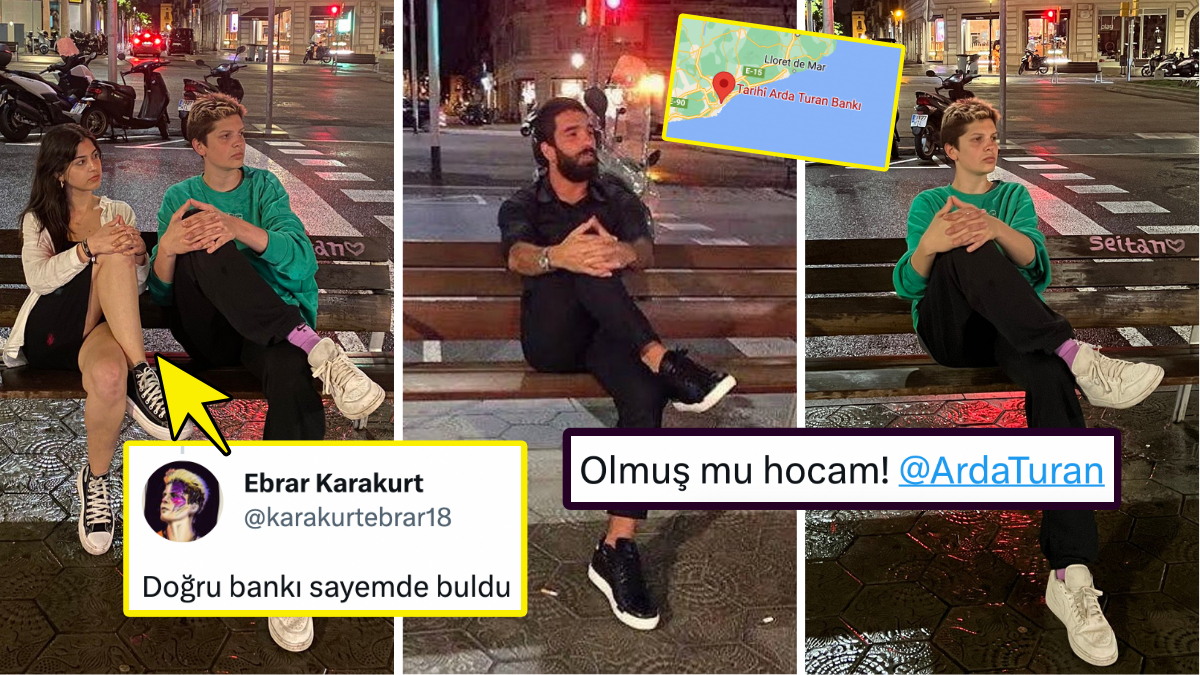 Barcelonada Arda Turan Bankını Arayan Kişiyle Beraber Poz Veren Ebrar  Karakurtun Eğlenceli Turistik Gezisi