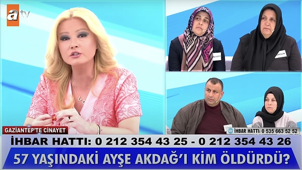 3 keçi ve 3 koyunu 12 bin TL'ye satan Ayşe Hanım'ın komşusu, hem hayvanların hala ahırda olmasından hem de Ayşe Hanım'dan hiç ses seda çıkmamasından şüphelenip kızlarına haber veriyor. Aile eve geldiğinde ise Ayşe Hanım'ın başına sert bir cisimle vurulmuş cansız bedeniyle karşılaşıyor.