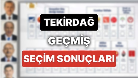 2018 Tekirdağ Genel Seçim Sonuçları: Tekirdağ Geçmiş Dönem Genel ve Yerel Seçim Sonuçları