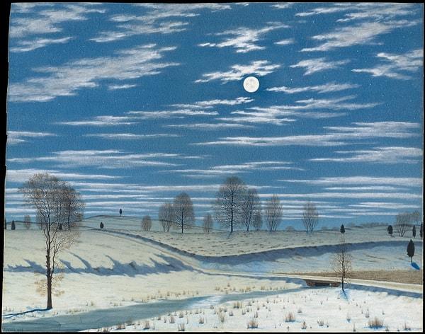 6. Winter Scene in Moonlight, Henry Farrer American (1869)