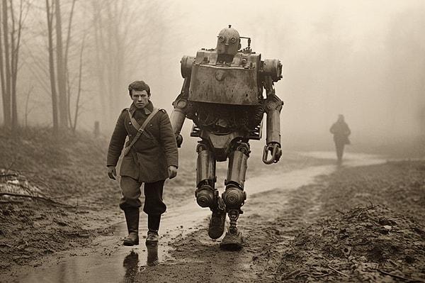 3. Savaşta askere yardım eden bir robot (Filmi çıksa da izlesek).