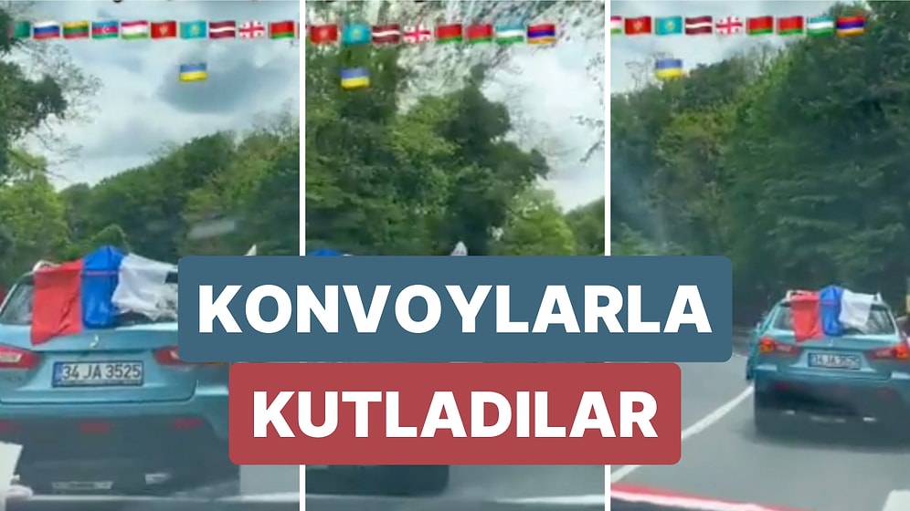 Ruslar Zafer Bayramlarını İstanbul'da Konvoylarla Kutladı