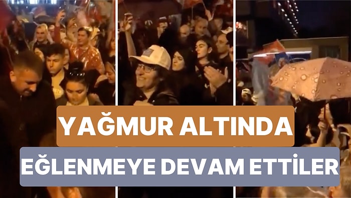 Millet İttifakı'nın Ankara Mitinginden Sonra Yoğun Yağışa Rağmen Halk Miting Alanını Terketmedi