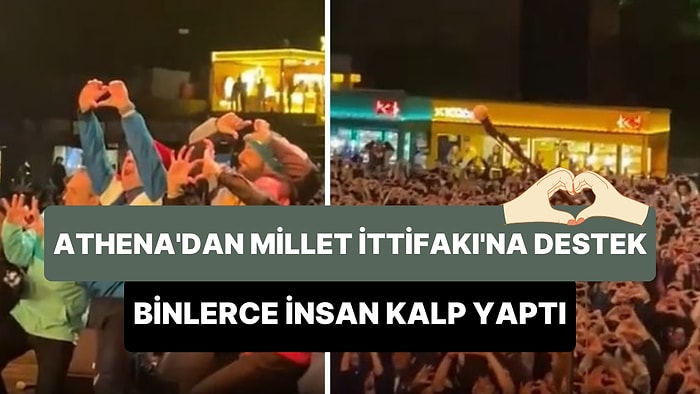 Athena'nın Konserinde Binlerce İnsan Elleriyle Kalp İşareti Yaptı