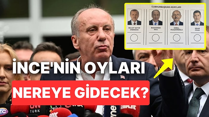 Muharrem İnce'ye Verilen Oylar Kime Gidecek? Muharrem İnce'nin Oylarına Ne Olacak?