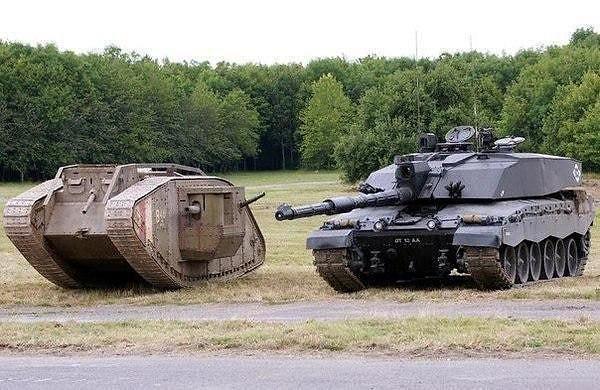 14. 1. Dünya Savaşı'nda kullanılan tank ve günümüzde kullanılan bir tank 👇