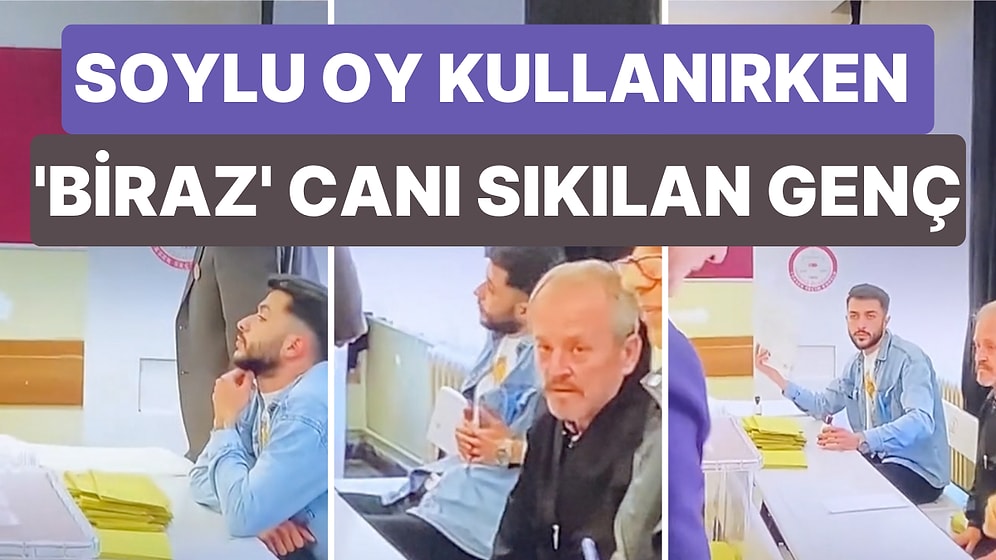 Süleyman Soylu Oy Verdiği Sırada Canının Biraz Sıkıldığın Saklayamayan Sandık Görevlisi