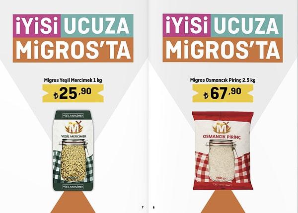 Migros Osmancık Pirinç 2.5 Kg 67,90 TL.