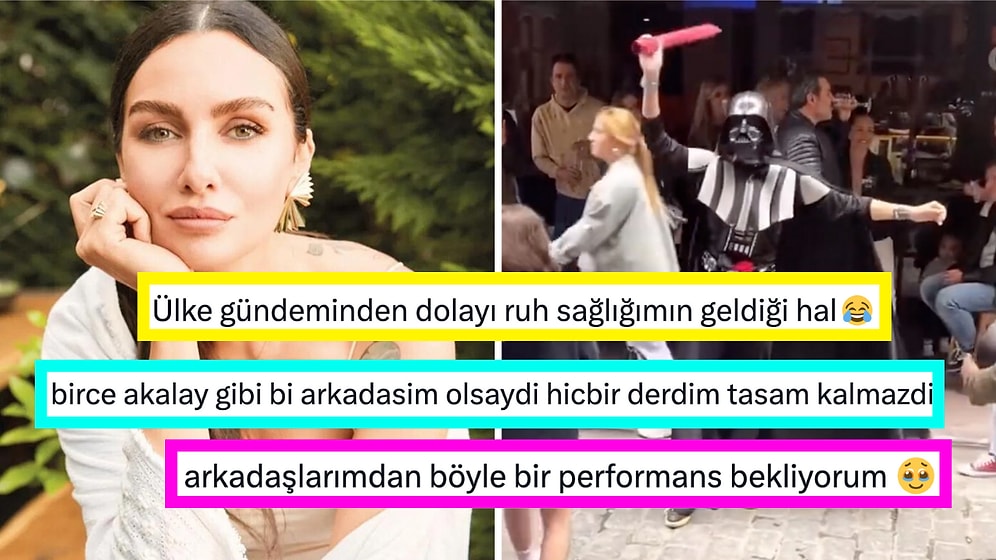 Arkadaşının Doğum Günü İçin Kostüm Giyip Sokaklarda Dans Eden Birce Akalay'a Gelen Komik Yorumlar