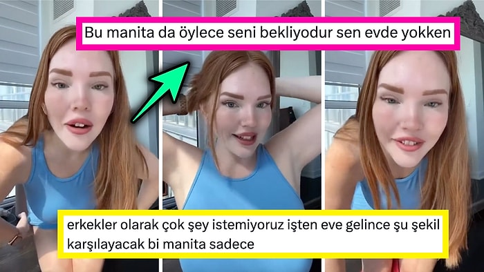 İç Çamaşırını Çıkartıp Saçını Toplayan Kadını "Erkeklerin Tek İsteği" Diye Paylaşan Kişiye Gelen Yorumlar