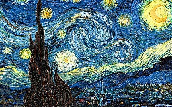 7. Van Gogh'un en ünlü eseri:Yıldızlı Gece