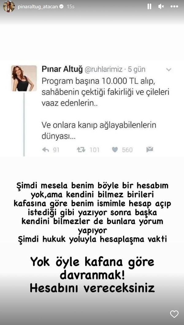 Şimdi ise hedef Pınar Altuğ oldu. Ünlü oyuncu adına sahte Twitter hesabı açan biri, siyasi paylaşımlar yaparak dikkat çekmeye başladı.