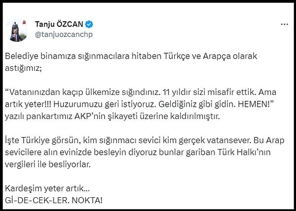 O anları sosyal medyada paylaşan Özcan, "İşte Türkiye görsün, kim sığınmacı sevici kim gerçek vatansever. Bu Arap sevicilere alın evinizde besleyin diyoruz bunlar gariban Türk Halkı’nın vergileri ile besliyorlar" dedi.