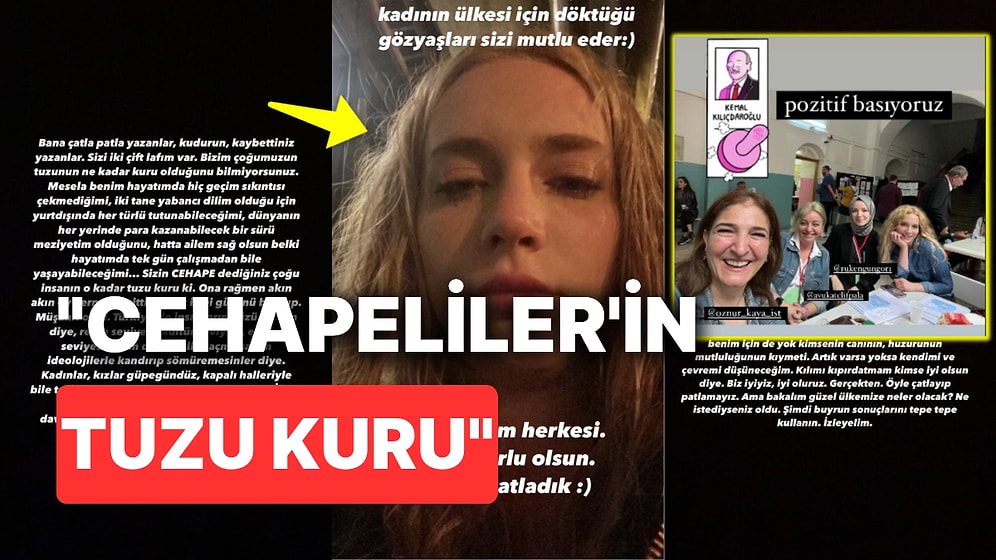Daha Önce Sinan Oğan'a Mektup Yazan Oyuncu Hayal Köseoğlu'ndan Seçim Sonrası İsyan Paylaşımı