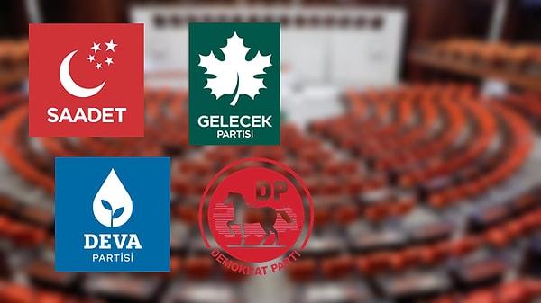 Millet İttifakı bileşenleri arasında yer alan dört parti, CHP ile yapılan anlaşma sonucu seçimlere kendi listelerinden katılmadı.