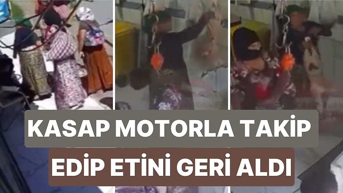 7 Kadın Bir Kasap Dükkanına Girerek Kancada Asılı Duran Yaklaşık 15 Kiloluk Eti Aldı