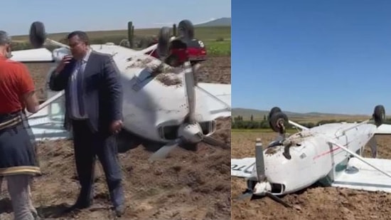 Aksaray'da Eğitim Uçağı Düştü!