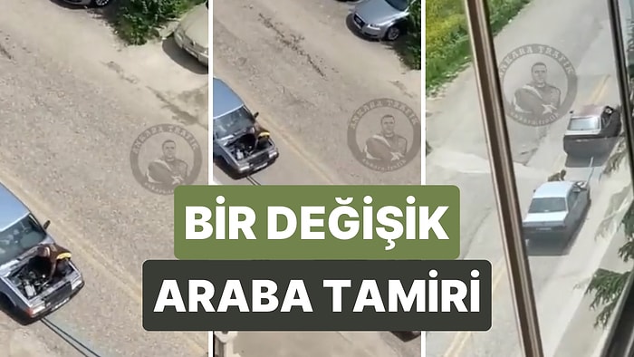 Ankara’da Başka Bir Otomobile Bağladığı Arabayı Hareket Halindeyken Tamir Eden Tamirci