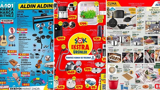 İndirim Günleri Başlıyor! 10 - 17 Haziran Haftasında A101, BİM ve ŞOK Aktüel Ürünler Listesinde Ne Var?