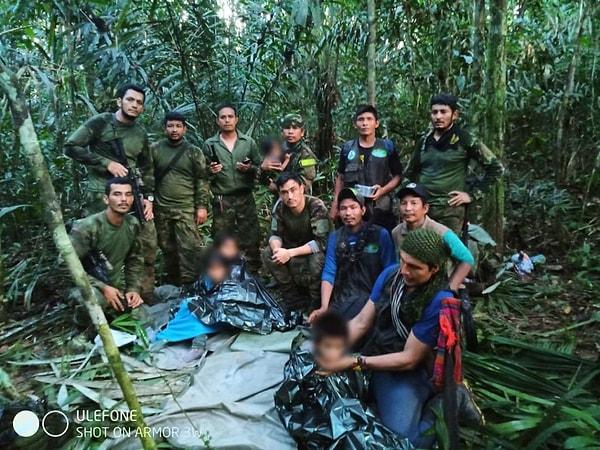 Kolombiya Cumhurbaşkanı Gustavo Petro, Twitter hesabından yaptığı paylaşımda, "Tüm ülke için büyük sevinç! 40 gün önce Kolombiya ormanlarında kaybolan 4 çocuk sağ bulundu." ifadesini kullandı.