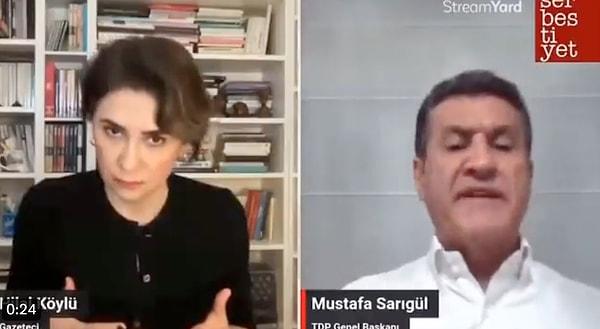 Gazeteci Hilal Köylü'nün programına katılan Mustafa Sarıgül, kendisine İmamoğlu ve Kılıçdaroğlu hakkında gelen soruya "Bu sabah İmamoğlu ile konuştum, Tarkan'ı Erzincan'a getirmesini rica ettim" diyerek sosyal medyada viral oldu.