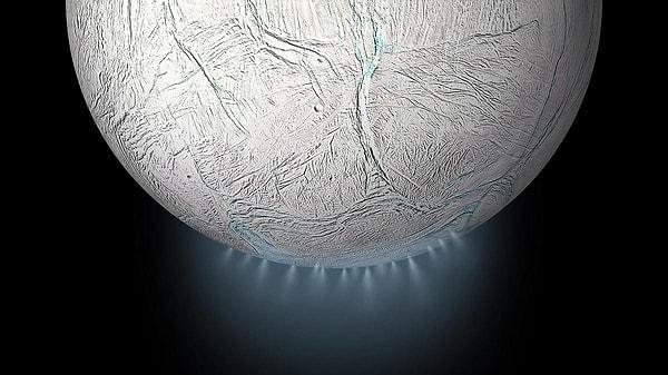 Enceladus, Dünya'nın besin ağlarının büyük çoğunluğunun dayandığı Güneş'in yaşamı besleyen sıcaklığından çok uzakta.