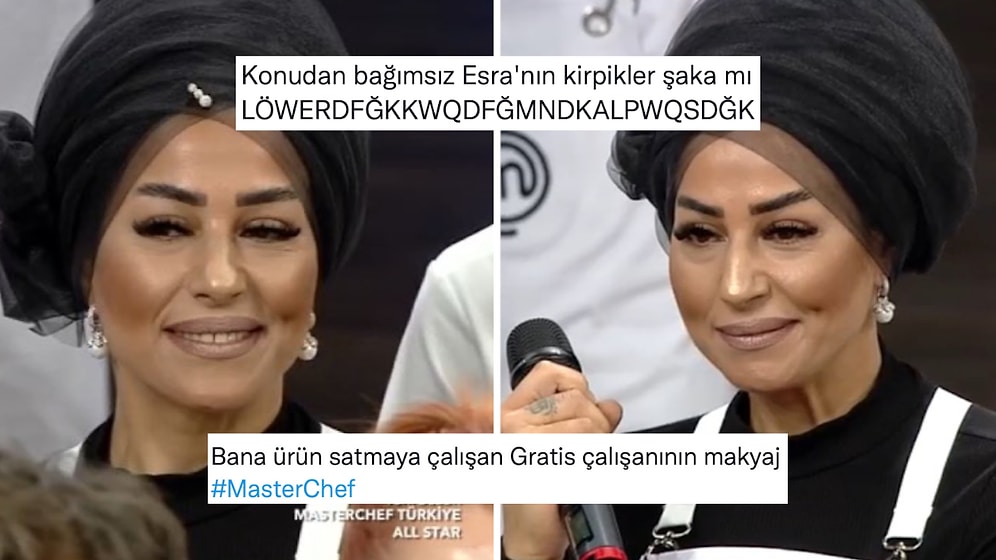 MasterChef All Star Yarışmacısı Esra Tokelli İlk Günden Makyajı ve Kombiniyle Gündem Oldu!