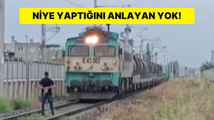 Yük Treninin Önünü Kesti, Yoluna Devam Etti