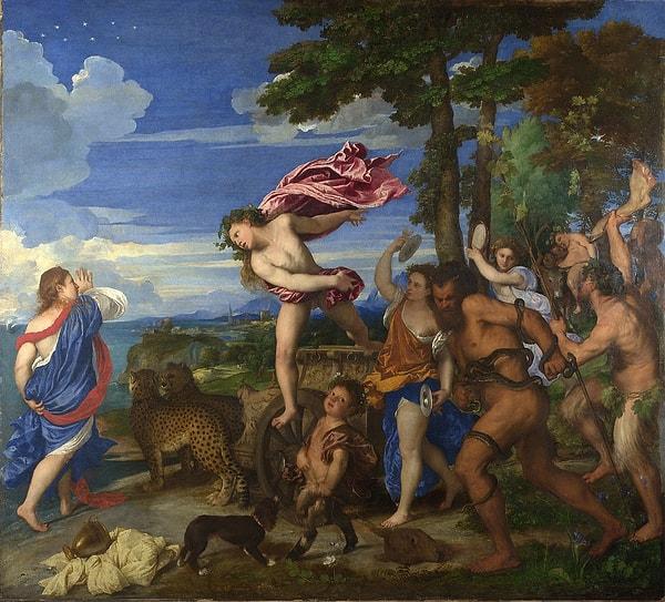 "Bacchus ve Ariadne" adlı eserinde şarap tanrısı Bacchus ile Ariadne arasındaki aşkı canlandırdı.