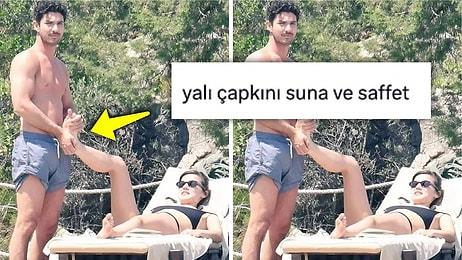 Kaan Yıldırım'ın Sevgilisi Pınar Deniz'in Ayağına Masaj Yaptığı Tatil Pozu Sosyal Medyanın Diline Düştü!