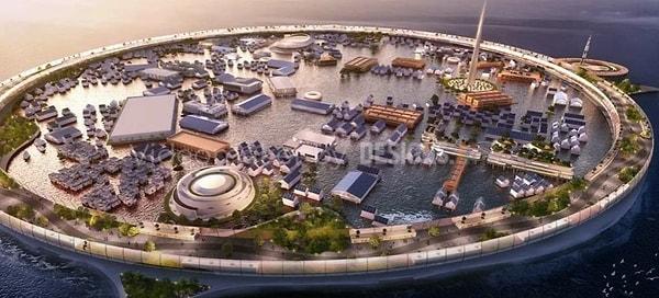 Japonya'nın N-Ark şirketi tarafından yaratılan yüzen bir şehir konsepti olan Dogen City, yükselen deniz seviyelerine dayanabilecek iddialı bir proje.