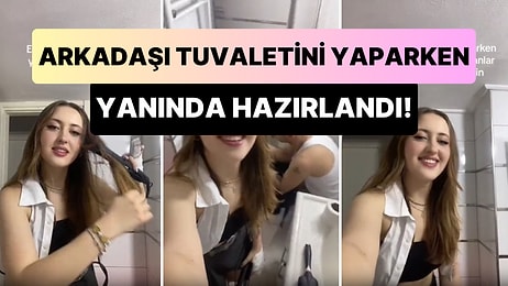 Yakın Erkek Arkadaşı Tuvaletini Yaparken Yanında Hazırlanan Kadın Tartışma Yarattı