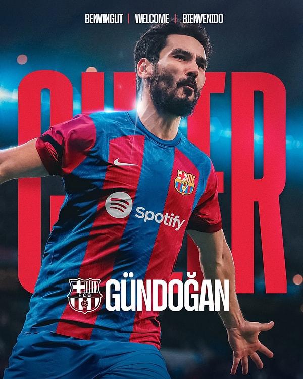 Barcelona, Türk asıllı Alman orta saha İlkay Gündoğan ile 2 yıllık sözleşme imzalandığını açıkladı.