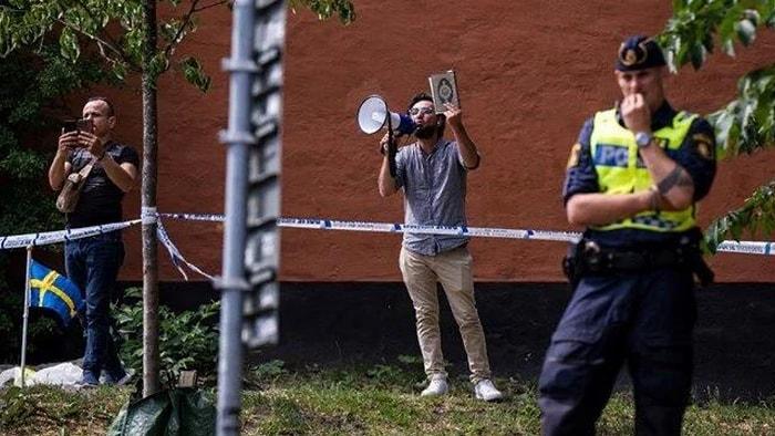 İsveç'te Kurban Bayramı'nda Cami Önünde Kur'an-ı Kerim Yakıldı