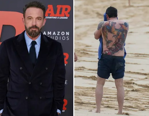 12. У Бена Аффлека на спине вытатуирован огромный феникс. Сначала он солгал прессе, сказав, что татуировка была для фильма, но в конце концов признался, что она настоящая