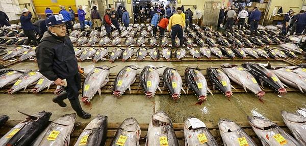8. Bir zamanlar dünyanın en büyük balık pazarı Japonya'daydı.