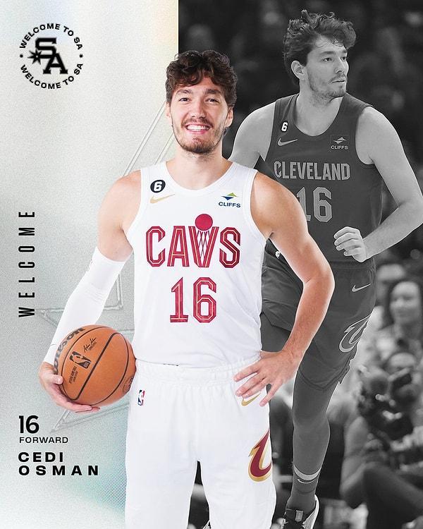2. NBA'de Cleveland Cavaliers forması giyen milli oyuncu Cedi Osman, üç takımlı takasla San Antonio Spurs'e transfer oldu.