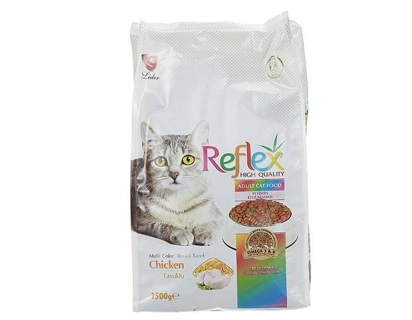 Reflex Yetişkin Kediler için Tavuk Etli Renkli Taneli Kedi Maması 1,5 Kg