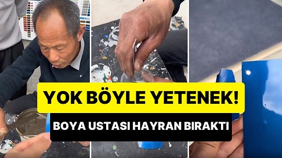 Gösterilen Rengin Birebir Aynısını Çıkartan Boya Ustasının Viral Olan Görüntüleri