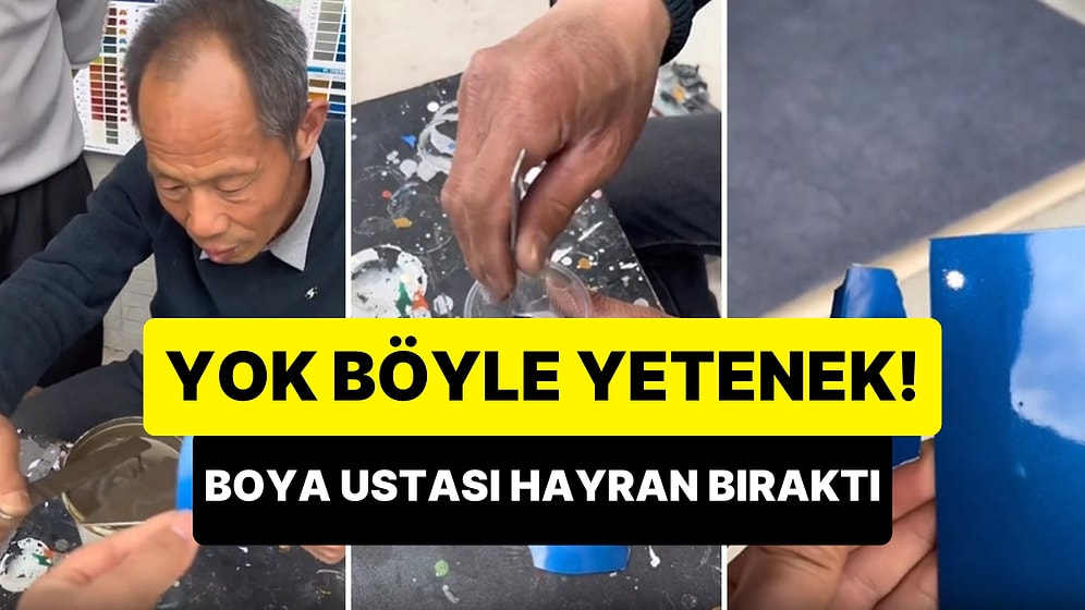 Gösterilen Rengin Birebir Aynısını Çıkartan Boya Ustasının Viral Olan Görüntüleri