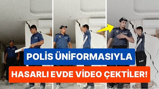 Polis Üniforması Giyen Yabancı Uyruklu Kişilerin Ağır Hasarlı Evde Video Çekmesi Gündem Yarattı
