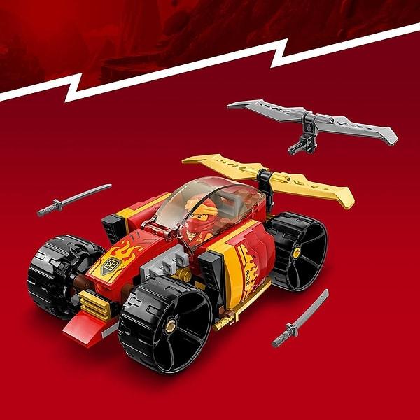 8. Araba tutkunu 6 yaş ve üzeri çocuklar için LEGO NINJAGO Kai’nin Ninja Yarış Arabası Seti.