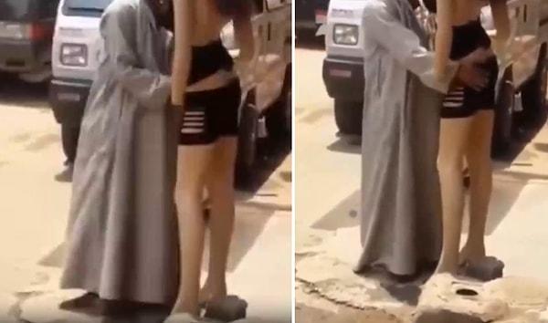 Cansız kadın mankeni taciz ettikten sonra yoluna devam eden kişinin o görüntüleri sosyal medyada gündem oldu.