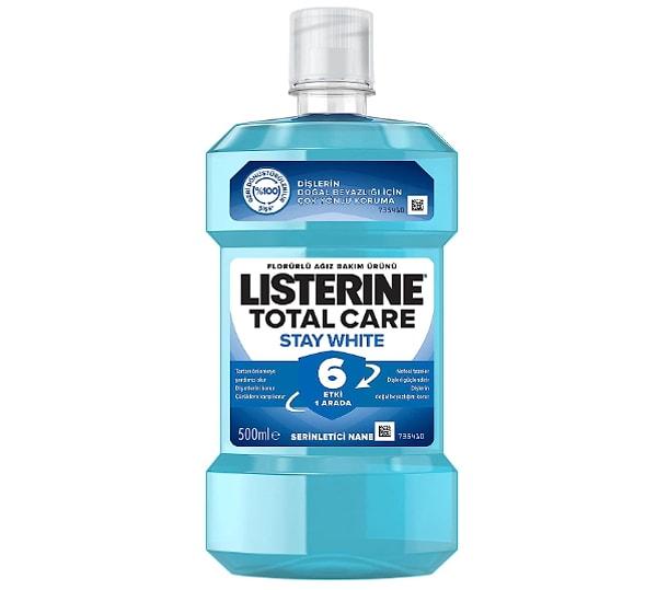 4. Ağız sağlığına önem verenlerin favorisi ile devam edelim: Listerine Total Care Stay White Günlük Ağız Bakım Suyu!