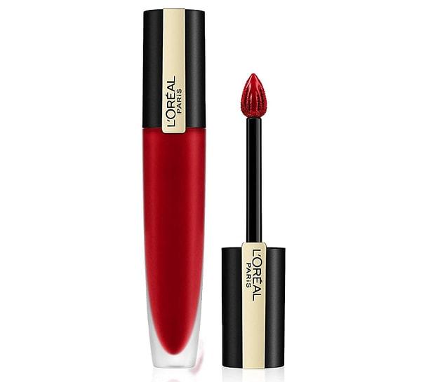 8. L'Oréal Paris Rouge Signature Empowereds Likit Mat Ruj - 134 Empowered